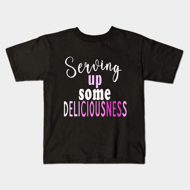 Serving up some deliciousness Kids T-Shirt by Tiessina Designs